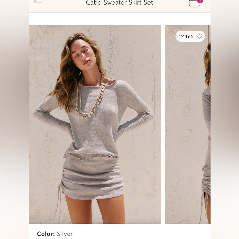 NWT Free People Cabo Sweater Set - Gray